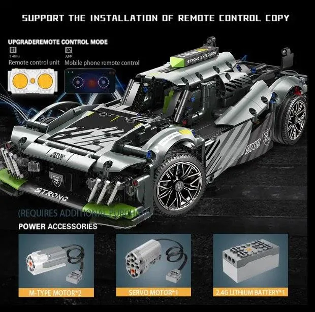 6560278816_konstruktor-tehnologichnyj-superkar Конструктор «Технологічний Суперкар RC» – 1203 деталі, масштаб 1:14, радіокерування - Зображення 1