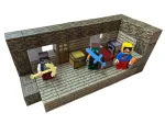 Магнітний конструктор Minecraft  80 деталей Дерев'яний дім 3 фігурки