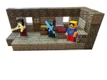 Магнітний конструктор Minecraft  80 деталей Дерев'яний дім 3 фігурки - Зображення 4