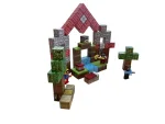 Магнітний конструктор Minecraft  100 деталей Гірський струмок 3 фігурки Майнкрафт - Зображення 4