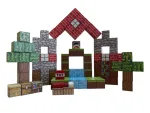 Магнітний конструктор Minecraft  100 деталей Гірський струмок 3 фігурки Майнкрафт