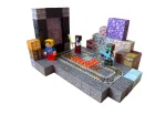 Магнітний конструктор Minecraft  100 деталей Портал у скелі 3 фігурки Майнкрафт