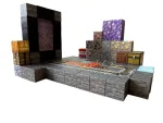 Магнітний конструктор Minecraft  100 деталей Портал у скелі 3 фігурки Майнкрафт - Зображення 5
