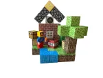 Магнітний конструктор Minecraft  48 деталей Маленький Дім 1 фігурка Майнкрафт