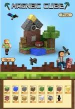 Магнітний конструктор Minecraft  48 деталей Маленький Дім 1 фігурка Майнкрафт - Зображення 2
