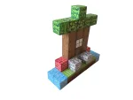 Магнітний конструктор Minecraft  48 деталей Дім біля струмка 1 фігурка Майнкрафт - Зображення 3