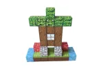 Магнітний конструктор Minecraft  48 деталей Дім біля струмка 1 фігурка Майнкрафт - Зображення 4