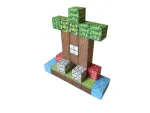 Магнітний конструктор Minecraft  48 деталей Дім біля струмка 1 фігурка Майнкрафт - Зображення 6