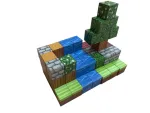 Магнітний конструктор Minecraft  64 деталі Струмок 2 фігурки Майнкрафт - Зображення 4