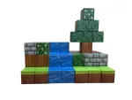 Магнітний конструктор Minecraft  64 деталі Струмок 2 фігурки Майнкрафт - Зображення 5