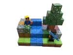 Магнітний конструктор Minecraft  64 деталі Струмок 2 фігурки Майнкрафт - Зображення 7