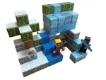 Магнітний конструктор Minecraft  75 деталей Сніжна стіна 2 фігурки Майнкрафт