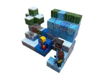 Магнітний конструктор Minecraft  75 деталей Сніжна стіна 2 фігурки Майнкрафт - Зображення 3