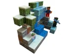 Магнітний конструктор Minecraft  75 деталей Сніжна стіна 2 фігурки Майнкрафт - Зображення 6