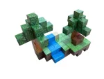 Магнитный конструктор Minecraft 100 деталей Маленький сад 3 фигурки Minecraft — изображение 5