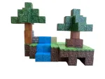 Магнитный конструктор Minecraft 100 деталей Маленький сад 3 фигурки Minecraft — изображение 8