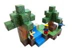 Магнитный конструктор Minecraft 100 деталей Маленький сад 3 фигурки Minecraft