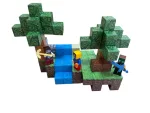 Магнитный конструктор Minecraft 100 деталей Маленький сад 3 фигурки Minecraft — изображение 7