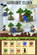 Магнитный конструктор Minecraft 100 деталей Маленький сад 3 фигурки Minecraft — изображение 2