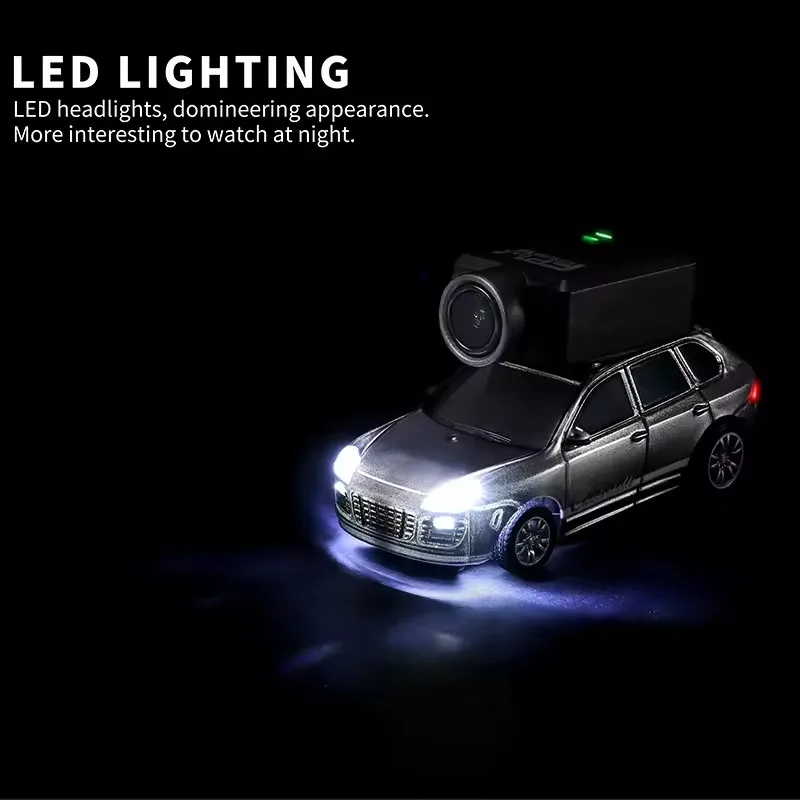 Міні радіокерований Mercedes G-Class 1:64 з FPV камерою, WiFi керуванням і LED підсвіткою — сірий «Кубік» - Зображення 4