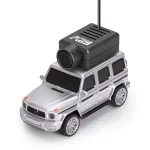 Міні радіокерований Mercedes G-Class 1:64 з FPV камерою, WiFi керуванням і LED підсвіткою — сірий «Кубік»
