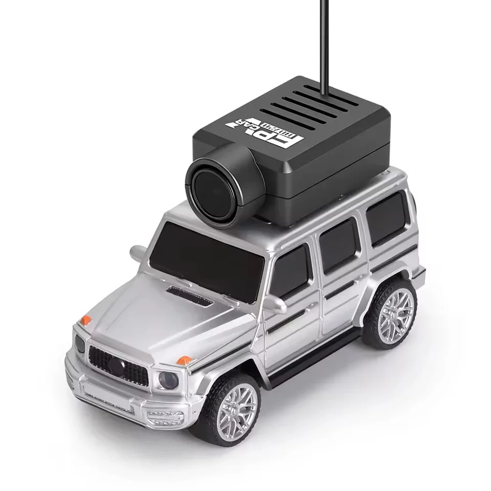 6908115355_mini-radioupravlyaemyj-mercedes Міні радіокерований Mercedes G-Class 1:64 з FPV камерою, WiFi керуванням і LED підсвіткою — сірий «Кубік» - Зображення 1
