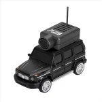Радіокерований Mercedes G-Class 1:64 з HD FPV камерою та LED підсвіткою — чорний стильний «Кубік»