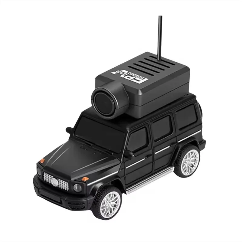 Радіокерований Mercedes G-Class 1:64 з HD FPV камерою та LED підсвіткою — чорний стильний «Кубік» - Зображення 1