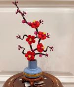 Конструктор “Сливовий цвіт” (Plum Blossom) — 327 деталей, вазон-декор для дому в крафтовій упаковці - Зображення 3