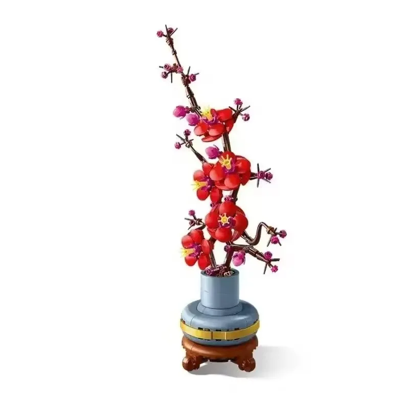 6909844425_konstruktor-tsvetenie-slivy Конструктор “Сливовий цвіт” (Plum Blossom) — 327 деталей, вазон-декор для дому в крафтовій упаковці - Зображення 1