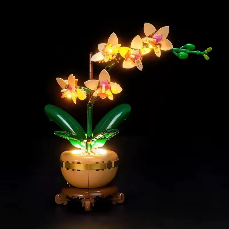 Конструктор в стиле LEGO Botanicals 'Мини орхидея' 274 детали для цветочного декора дома в крафтовой упаковке — изображение 6