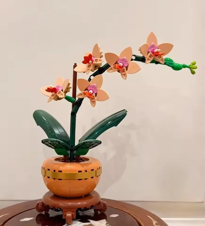 Конструктор в стиле LEGO Botanicals 'Мини орхидея' 274 детали для цветочного декора дома в крафтовой упаковке — изображение 5