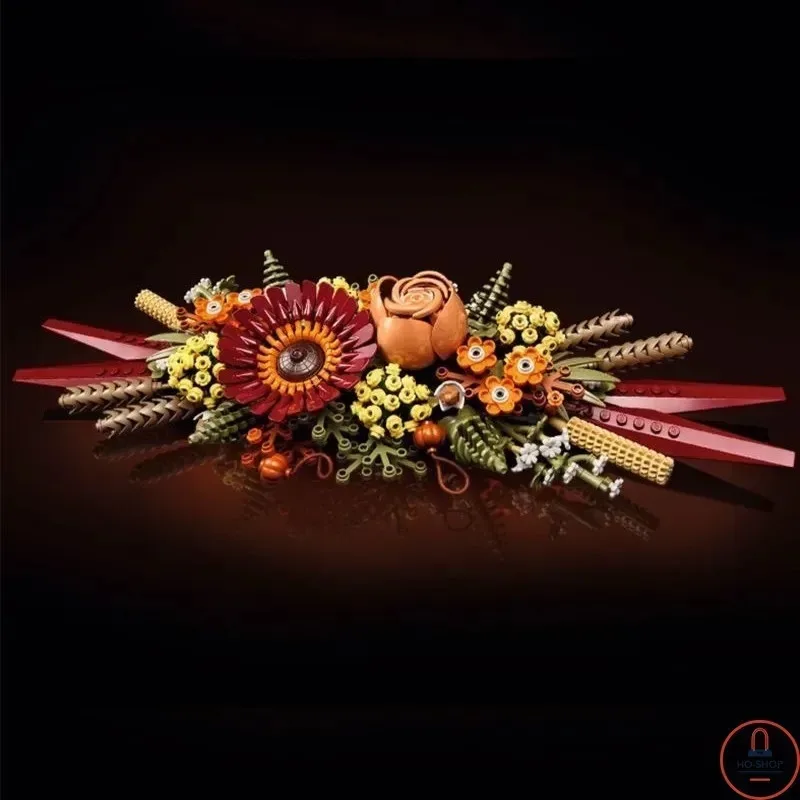 Конструктор в стилі LEGO Botanical "Панно із сухоцвітів" 812 деталей для креативного декору інтер'єру - Зображення 1