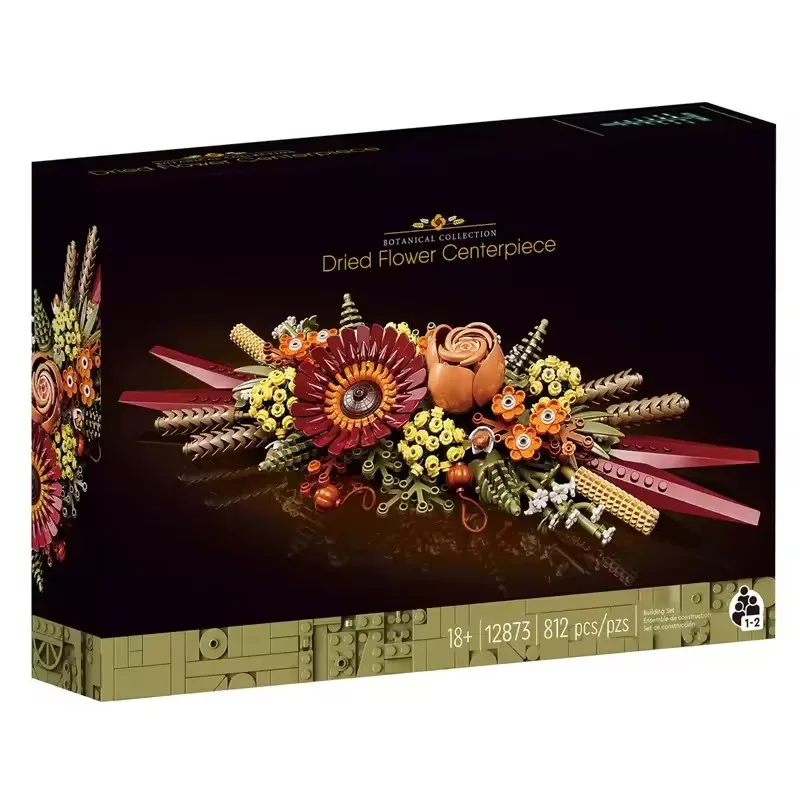 Конструктор в стилі LEGO Botanical "Панно із сухоцвітів" 812 деталей для креативного декору інтер'єру - Зображення 2