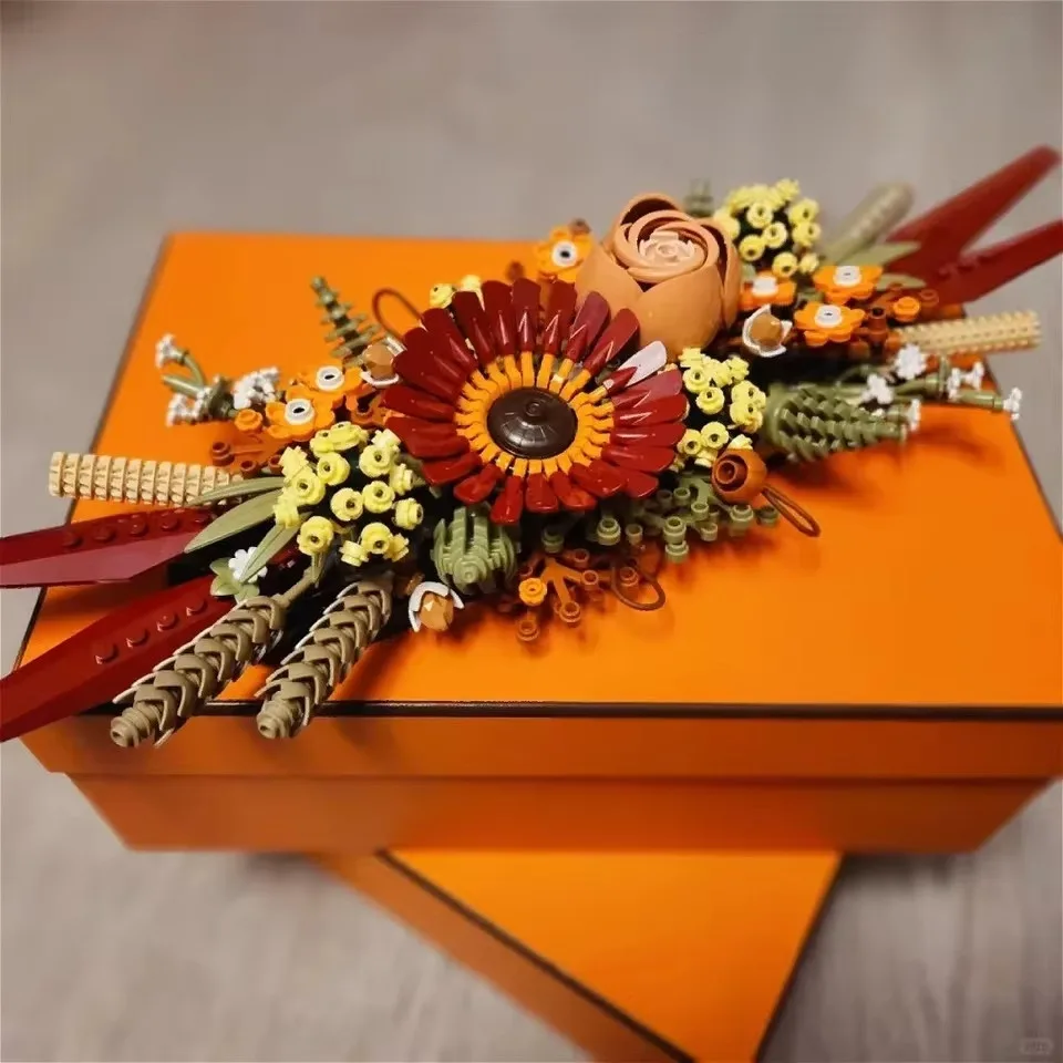 Конструктор в стилі LEGO Botanical "Панно із сухоцвітів" 812 деталей для креативного декору інтер'єру - Зображення 6