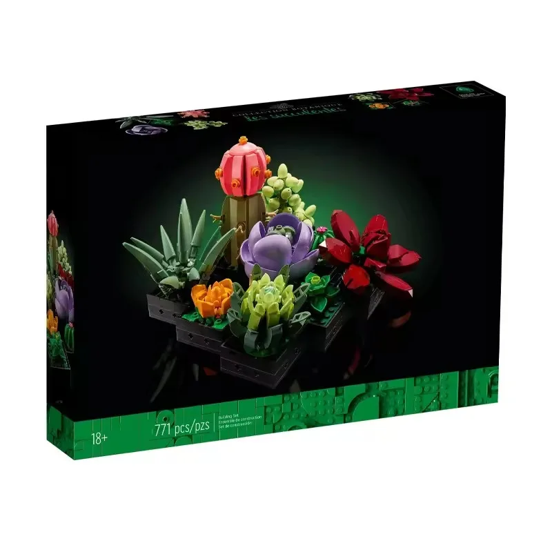 Конструктор в стилі LEGO Botanical "Сукуленти" 771 деталь для стильного рослинного декору дому - Зображення 9