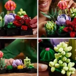 Конструктор в стилі LEGO Botanical "Сукуленти" 771 деталь для стильного рослинного декору дому - Зображення 10