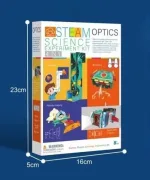 Дерев'яний STEM-конструктор 4 в 1 "Оптика" (8+): Збери та розмалюй Бінокль, Перископ, Камеру-обскура. Навчальний набір.