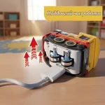 Процес зарядки акумуляторного блоку магнітного потяга через USB