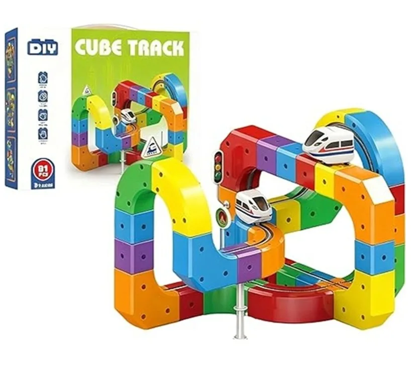Розвиваючий STEM-конструктор Cube Track 81 деталь