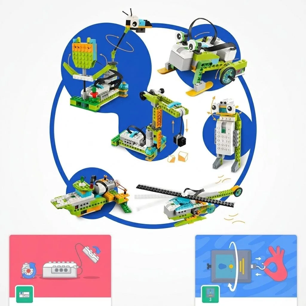 Інтерактивні STEM-проєкти та схеми підключення компонентів WeDo 2.0 Education