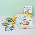 Склад розширеного набору WeDo 2.0: елементи у пакетах, сортувальний лоток та інструкція
