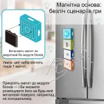 Інструкція зі встановлення магніту на зворотний бік модуля для його фіксації на металевих поверхнях, наприклад на холодильнику