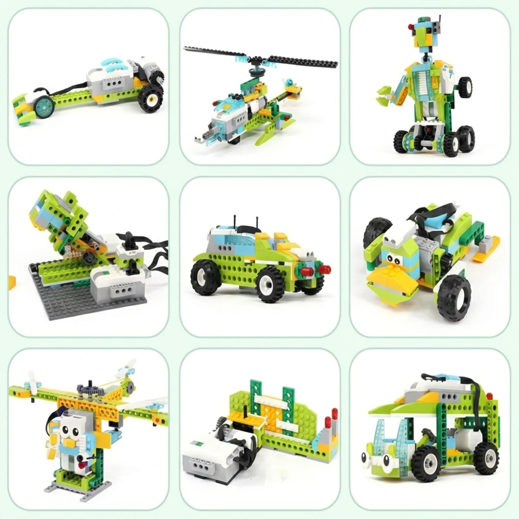 Приклади зібраних STEM-моделей набору WeDo 2.0 Education
