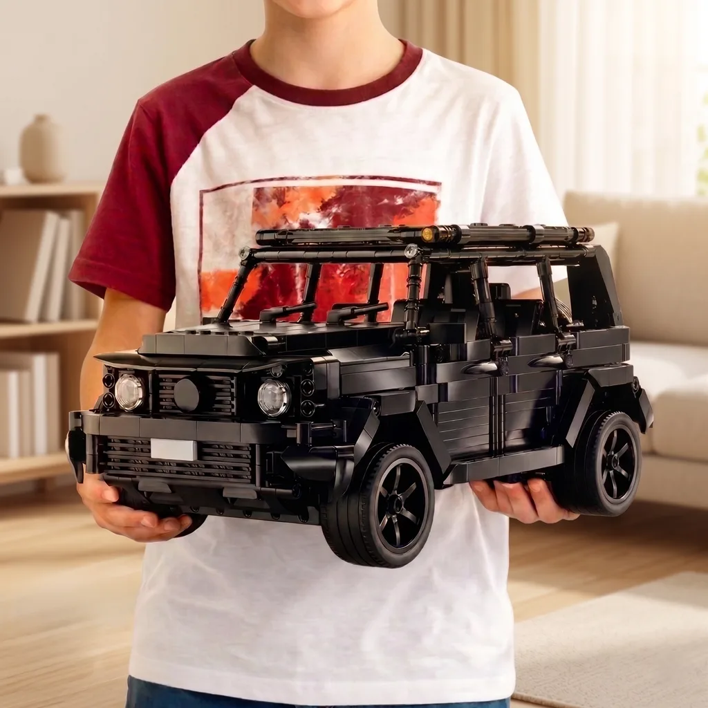 Великий дитячий конструктор Mercedes-Benz G-Class чорного кольору реалістична модель у масштабі 1:14