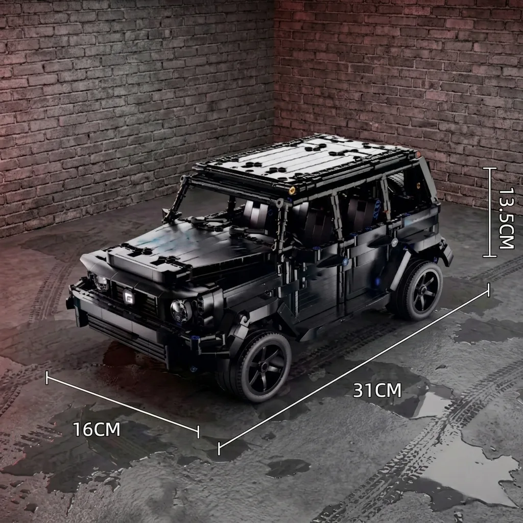 Масштабна модель Mercedes-Benz G-Class чорного кольору розміри 31x16x13.5 см у лофт інтер'єрі