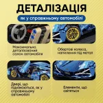 Деталізація конструктора Lamborghini Sian: салон, двері-ножиці, золоті диски та елементи що світяться