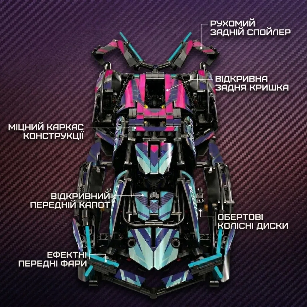 Огляд функцій конструктора Lamborghini: рухомий спойлер, капот, що відкривається, та ефектні передні фари