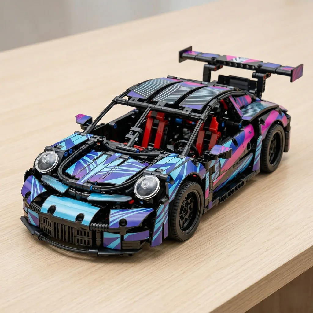 Конструктор спортивний автомобіль Porsche 911 GT3 RS графіті 1306 деталей масштаб 1:12