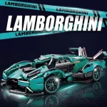 Рекламне зображення спорткара Lamborghini: конструктор на радіокеруванні з ефектом підсвічування коліс та фар